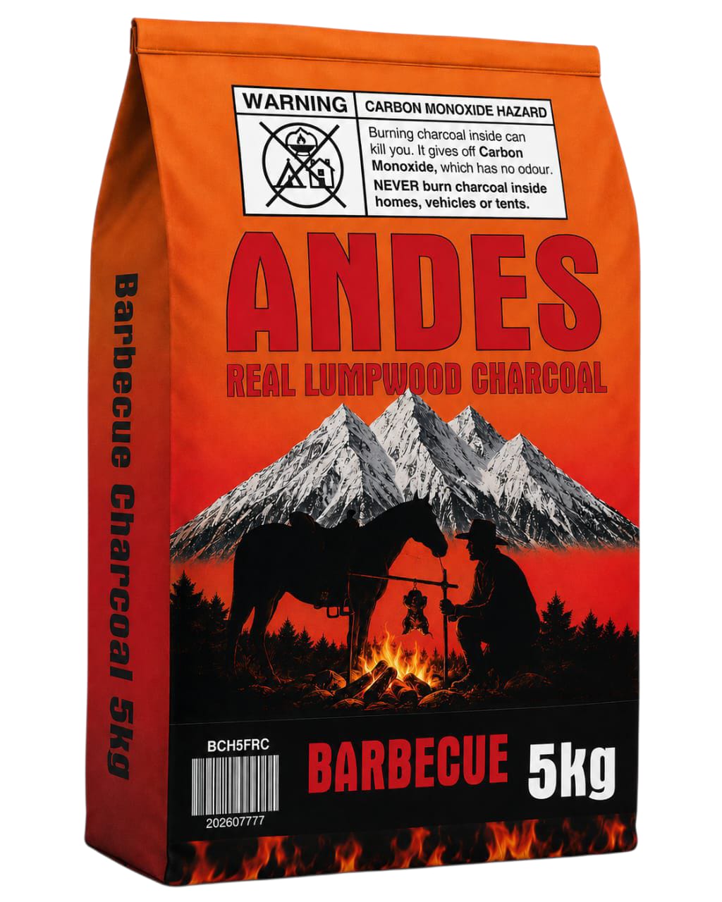 Home BBQ – Real Lumpwood Charcoal – 5kg (CBCH5FRC)