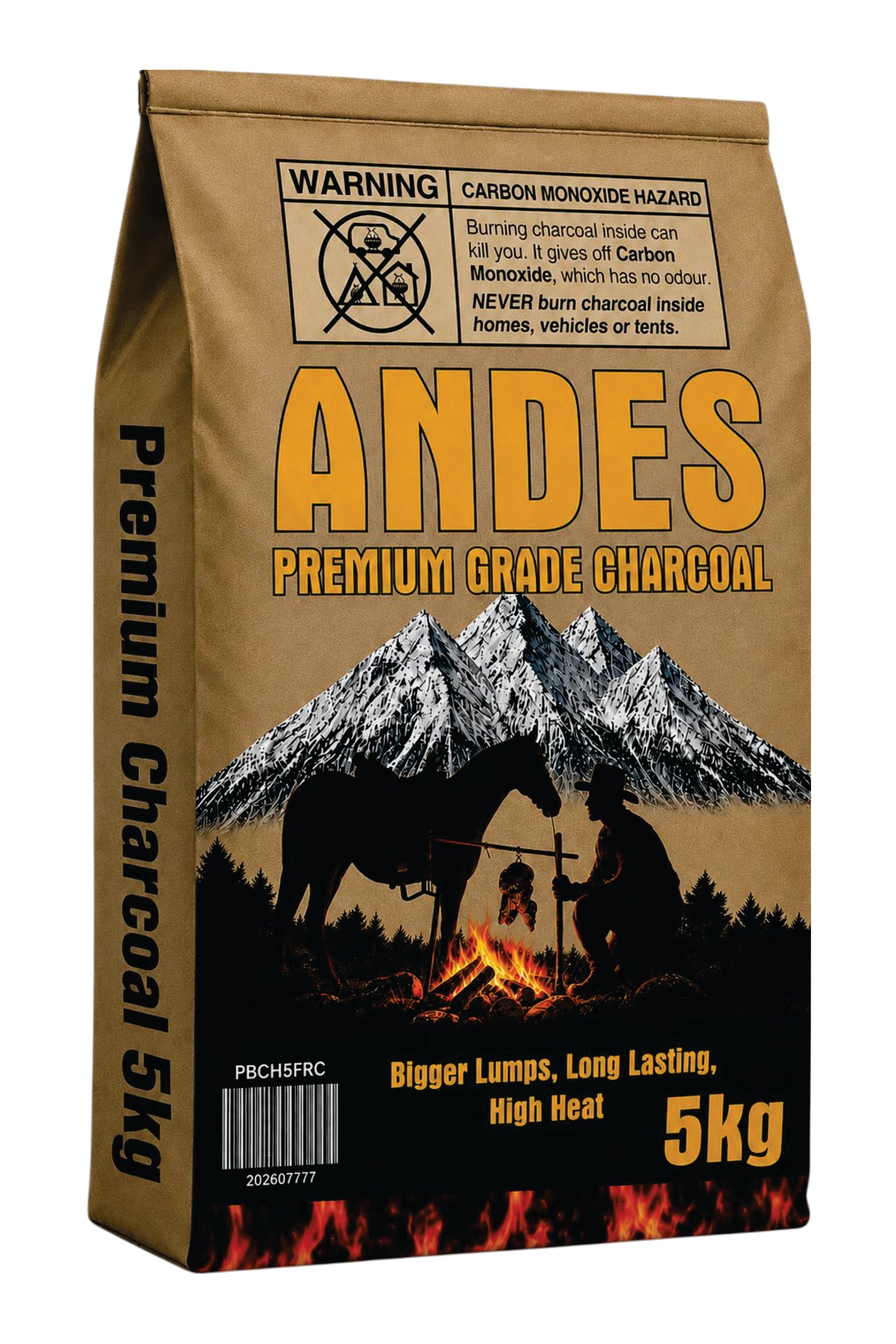 Home BBQ – Premium Grade Lumpwood Charcoal – 5kg (PBCH5FRC)